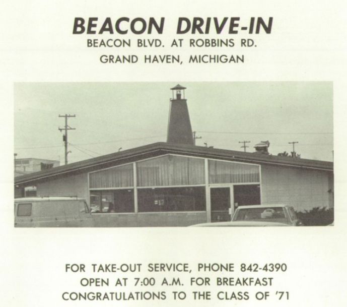 Beacon Drive-In - 1960S Yearbook Ad
